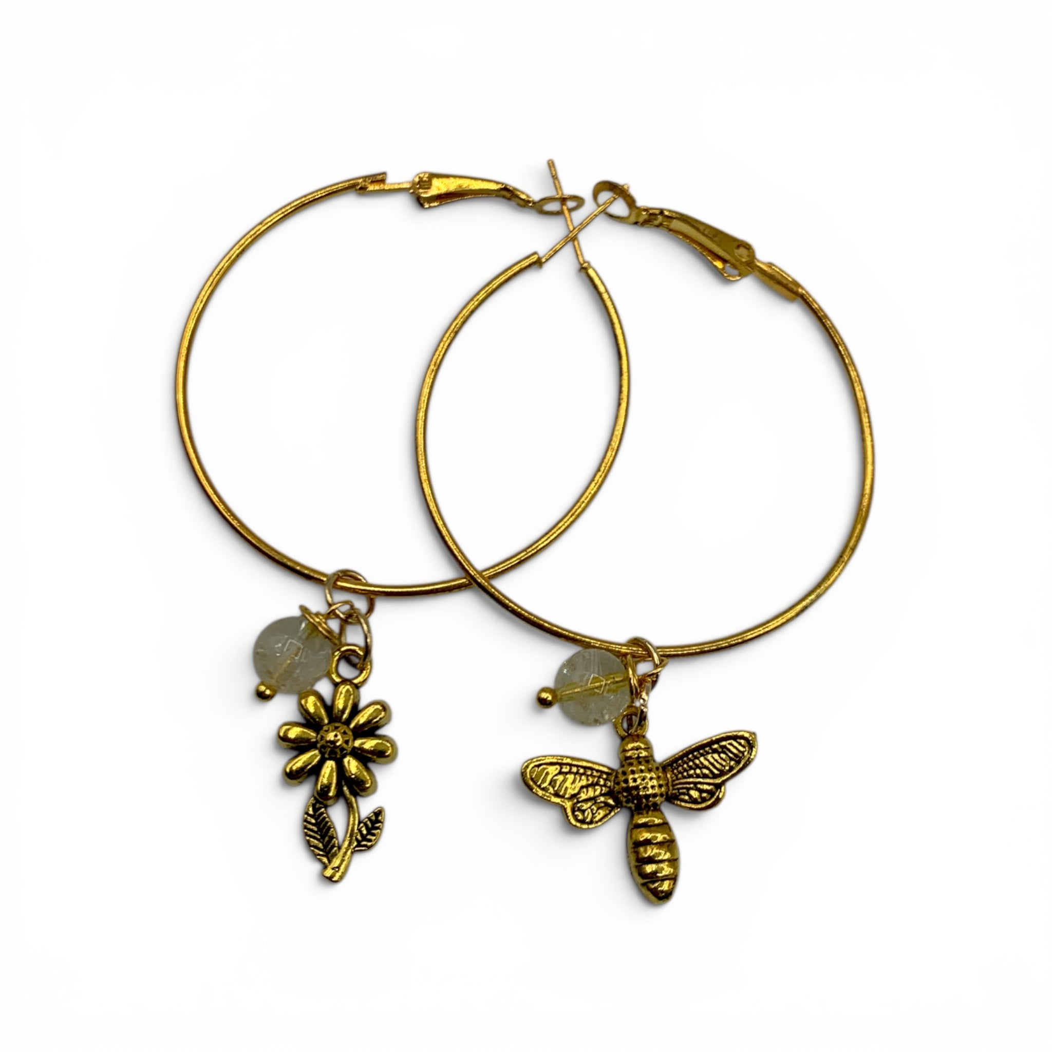 Earrings - Citrine Hoops